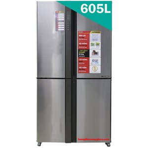 Tủ lạnh Sharp Inverter 605 lít SJ-FX680V-ST 4 cửa 