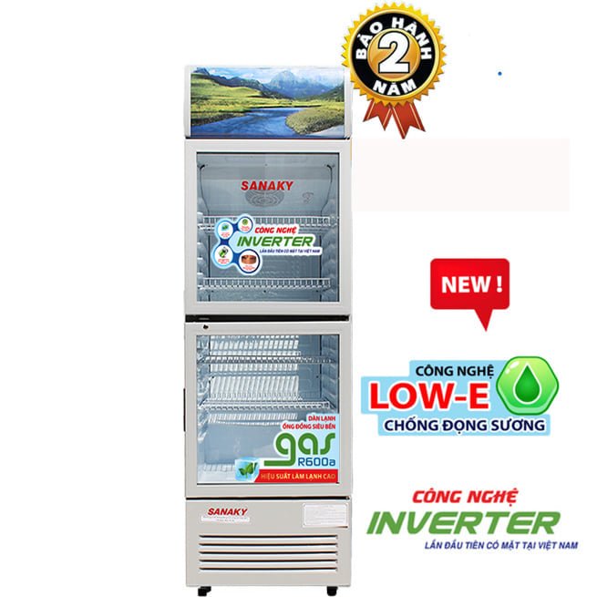 Tủ Mát Sanaky VH-408W3L 340 lít 2 cửa Inverter